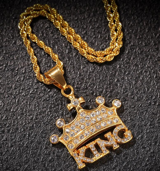 mens crown pendant