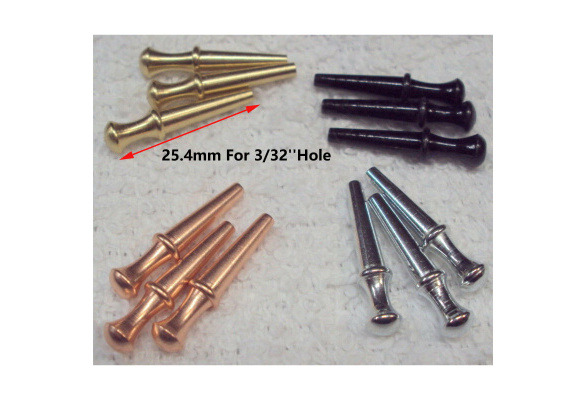 12Pcs Metal Quality Cribbage Pegs Gold Silver Copper  Black 25MM For 3/32'' Hole 