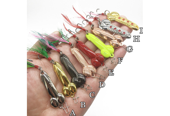 Fishing Lures Gag Gift For Men, White Elephant Gift Fathers Day Angler  Fishermen Metal Luminous Long Casting Sequin Spoons Lures For Bass