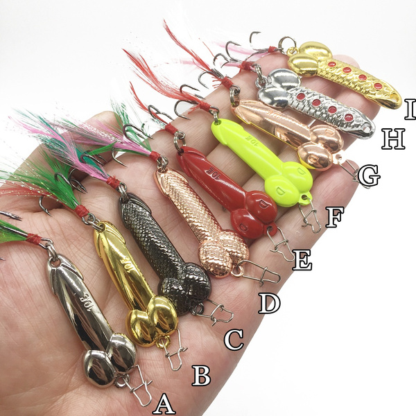 1Pc Metal Spoon Fishing Bait with Feather Hook Funny Gag Gift for