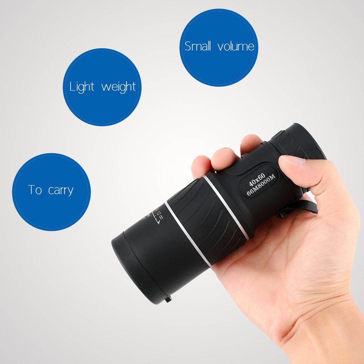 16X52 HD Protable Monoculars Telescope High Powered Waterproof Night Vision Hiking Travel Zoom Telescope