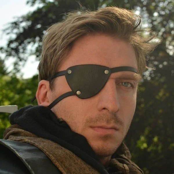 ✓ Raiding Pirate Genuine Leather Eye Patch - Medieval Shop at