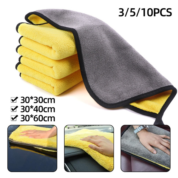 3 pcs Extra Soft Car Wash Microfiber Towel Car Cleaning Drying Cloth Car Care Cloth Detailing Car WashTowel Never Scrat 