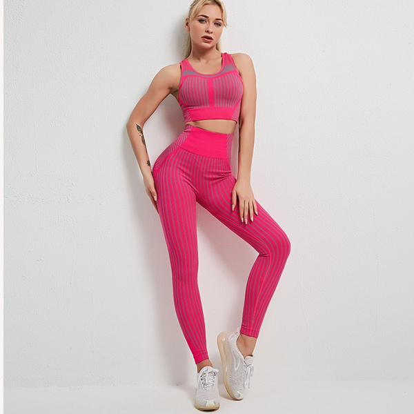 Gym 2 Piece Set Workout Clothes for Women Sports Bra and Leggings