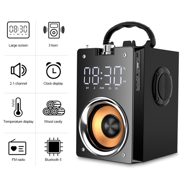 Clock Subwoofer High Power Bluetooth 
