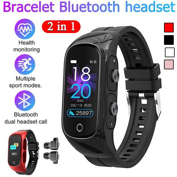 Amazon.com: Earbuds with Microphone Smart Watch - 8 in 1 Touch Control  Smart Bracelet TWS Earphones Dual Headset Call,Photo Control, Blood  Pressure, Mono Mode Heart Rate Monitor for Sport, Men and Women :