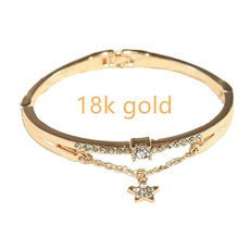Charm Bracelet, 18k gold, Star, Jewelry