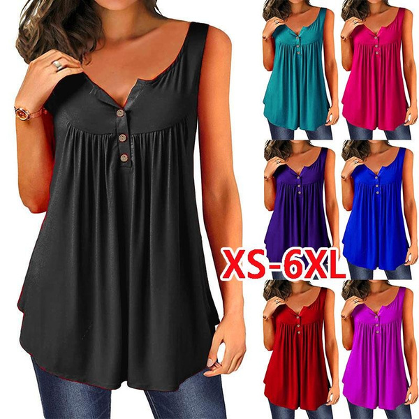 XS-6XL Fashion Women Clothes Summer Casual Sleeveless Camisole