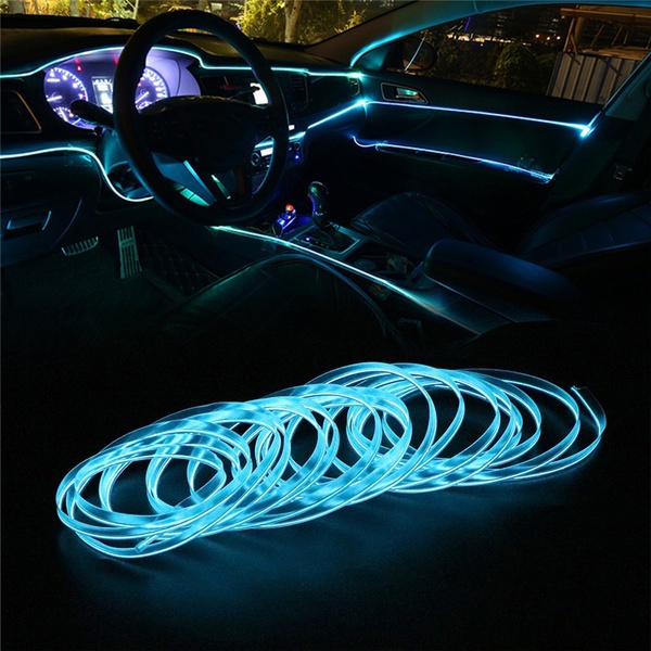 LED Ambient Light Car Interior Lighting LED Strip Wire Rope Auto Atmosphere Decorative Lamp Flexible Neon Light