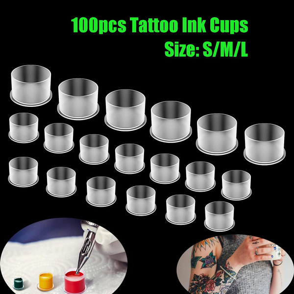 300 Pcs Large Disposable Tattoo Ink Cap Cups | Gen C Beauty