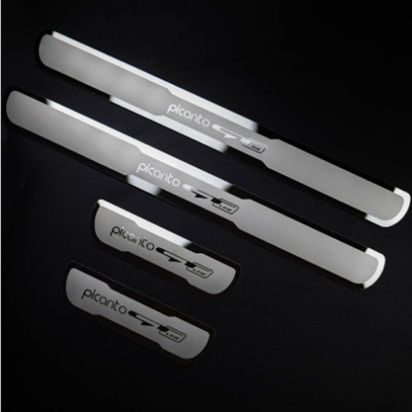 Car Accessorise Stainless Steel Door Sill Scuff Plate For Kia Picanto