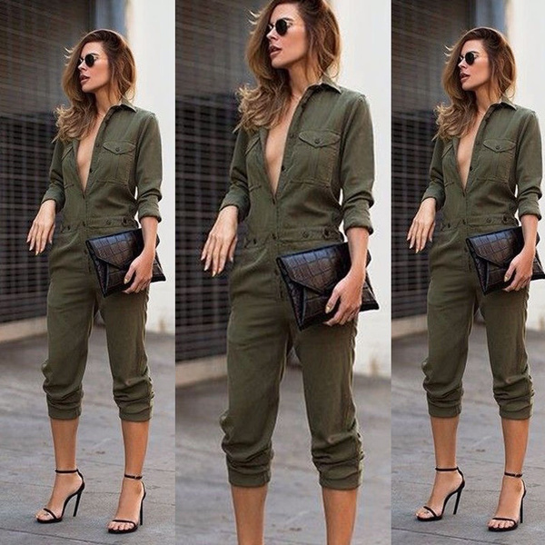 military style romper