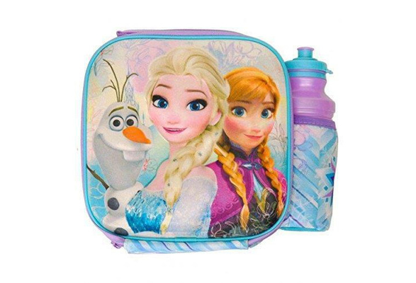 Kids Toys Insulated School 3D Lunch Box with Water Bottle (Frozen 2)