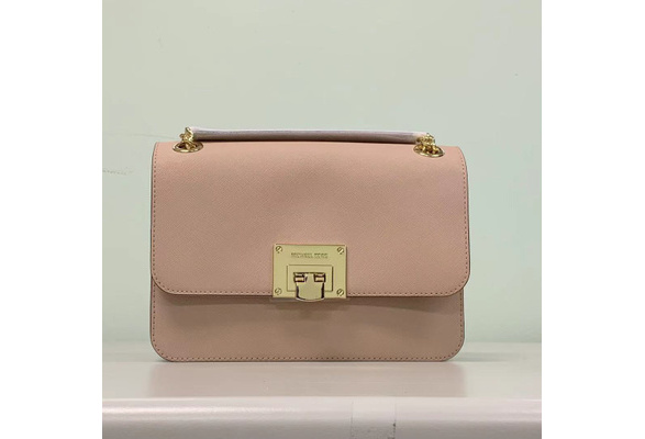 Michael Kors Tina 35T7GT4F2L Medium Leather Shoulder Flap Bag In