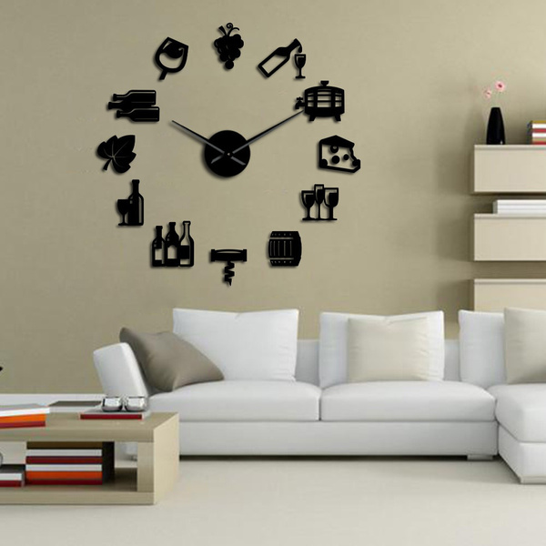 clock wall art stickers