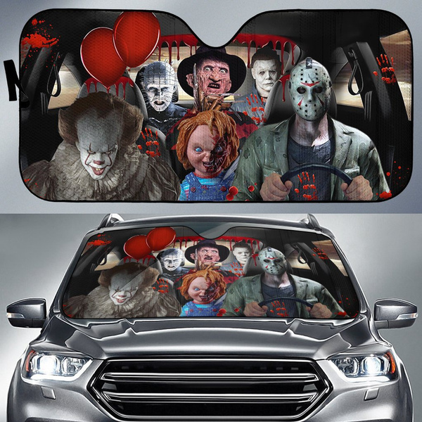 Horror car store sun shade