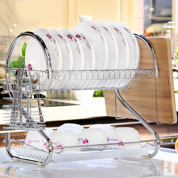 Dish Drying Rack, 3-tier Large Dish Bowl Racks For Kitchen