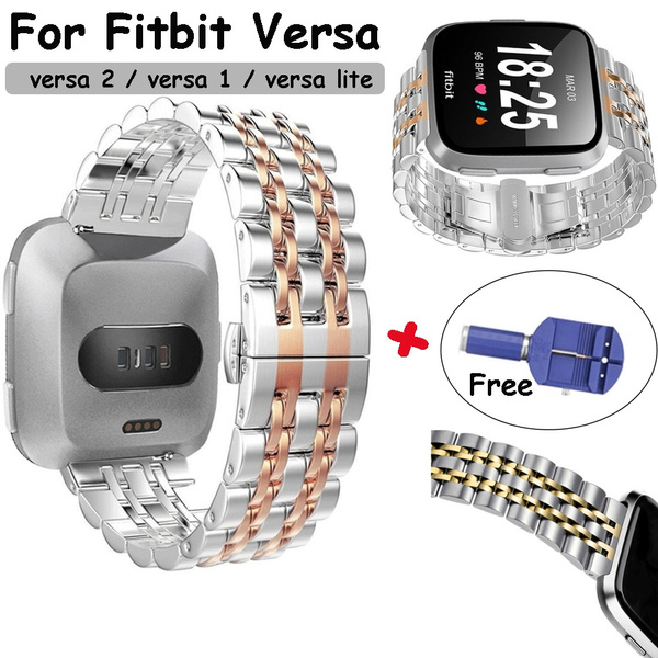 For Fitbit Versa/2/Versa Lite Replacement Stainless Steel Band Strap Wristband 