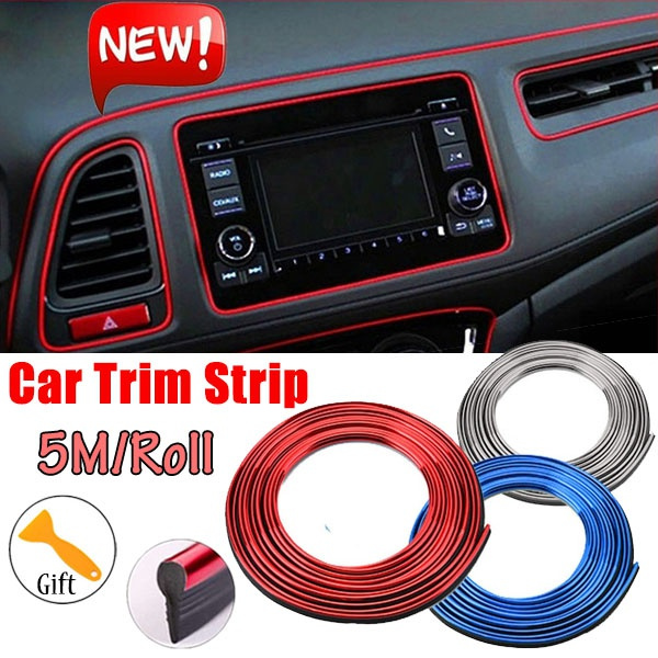  Car Interior Trim Strips -16.4ft/5M Car Decor