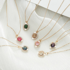 pendantsforwomen, goldplated, crystal pendant, gemstonenecklace