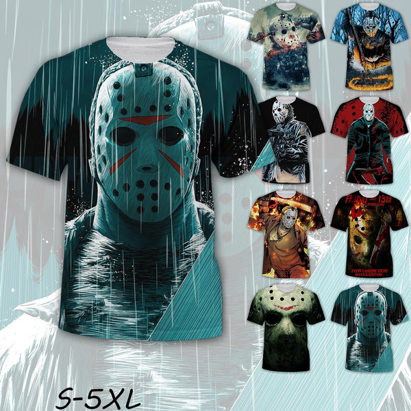 Nouveau film du0027horreur Jason Voorhees Cool hommes 3D impression à capuche mode film pull sweat Wish