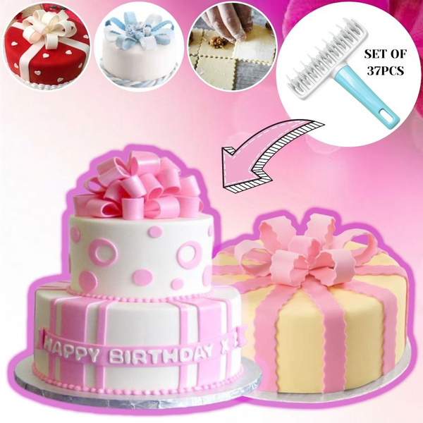 2PCS Disposable Plastic Birthday Cake Knife Serrated Knife Thick Frosted  Spatula Cake Holder Knife | Wish