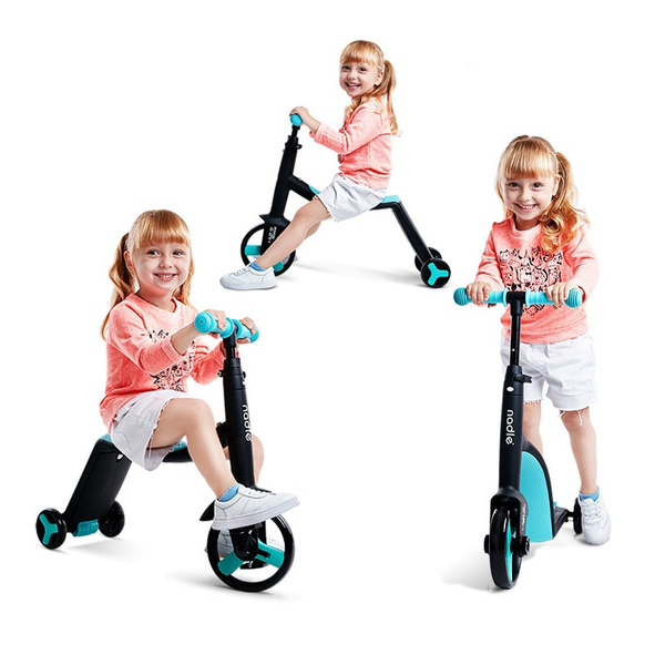 Nadle Children Scooter Tricycle Baby 3 In 1 Balance Bike Ride On Toys Kids