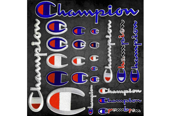 Champion iron on deals patches