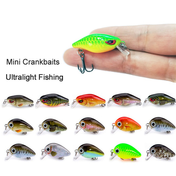 Small Baits for Bass Fishing 3cm Mini Crankbaits Micro Hard