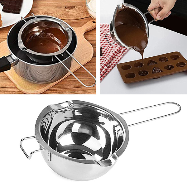 Long Handle Wax Melting Stainless Steel Pot DIY Scented Candle Soap  Chocolate Butter Handmade Soap Tool Non-stick Easy Cleaning BFG