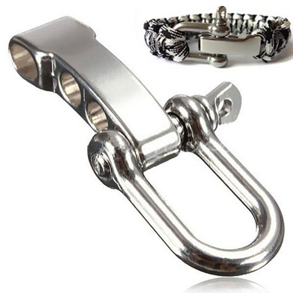10 PCS O Shape Stainless Steel Anchor Shackle Rope Paracord Bracelet Buckle W2Q6