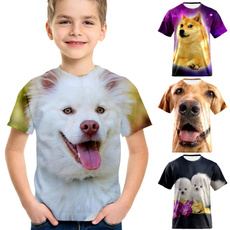 kids, Summer, Funny T Shirt, dog3dtshirt