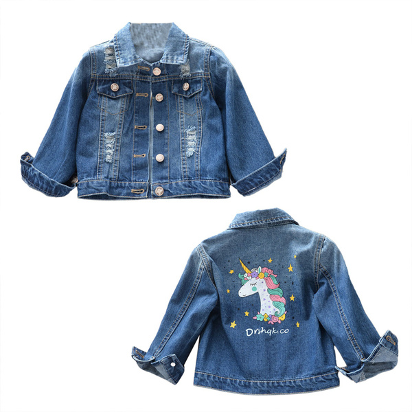 Fashion Girls Jean Jacket Classic Long Sleeve Cute Cartoon Denim Jacket for Teen Toddler Kids | Wish Fashion Girls Jean Jacket Classic Long Sleeve Cute Cartoon Denim Jacket for Teen Toddler Kids | Wish