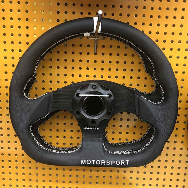320mm Leather Racing Steering Wheel D Shape Sport Tuning Drift Steering