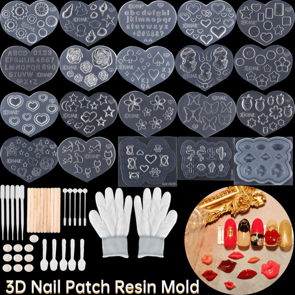 Silicone Mold For DIY Mini UV Resin Epoxy Resin Cabochons Nail Art  Decorations Resin Casting Molds Jewelry Making Tools