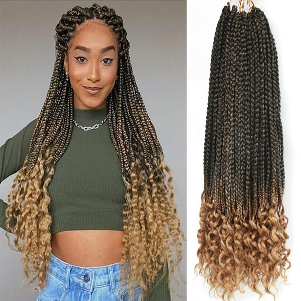 black and brown box braids