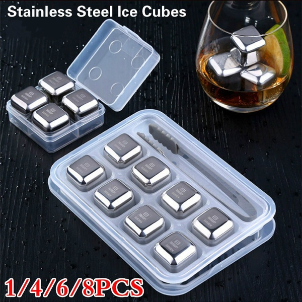 Stainless Steel Chilling Cubes Reusable Ice Cube Whiskey Stones