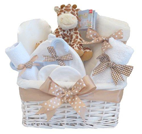 Nappy Cake Baby Gift Basket Unisex.Baby Hamper Baby Shower Gift Basket Neutral 