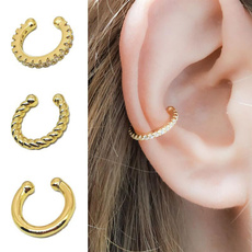 Earring Cuff, Jewelry, gold, fakeearpiercing