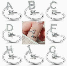Couple Rings, adjustablering, stackablering, letterring