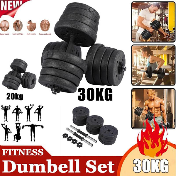 10kg 15kg Dumbbell Set Fitness Free Exercise Gym Bicep Weight Training Vinyl 