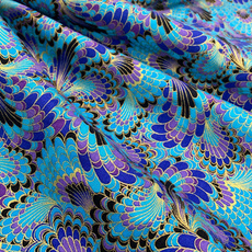 peacock, Fashion, Fabric, Patchwork