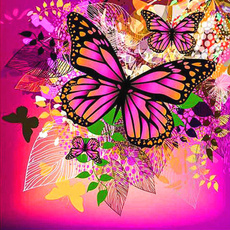Beautiful, butterfly, DIAMOND, Rhinestone