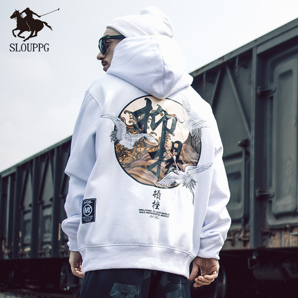 Chinese Style Hip Hop Original Printing Couple Streetwear Sweatshirts Men s Hoodie Oversize Harajuku Pullover Hoodies Men