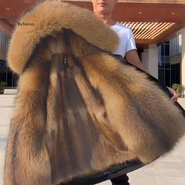 Fake mink coat on sale mens