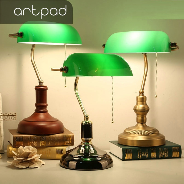 classic green office lamp