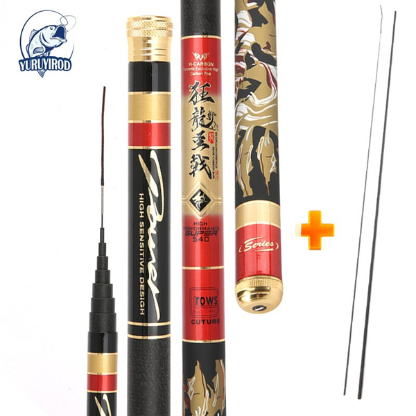 Fishing Rod Carbon Fiber Telescopic Ultra-light Hard Pole For