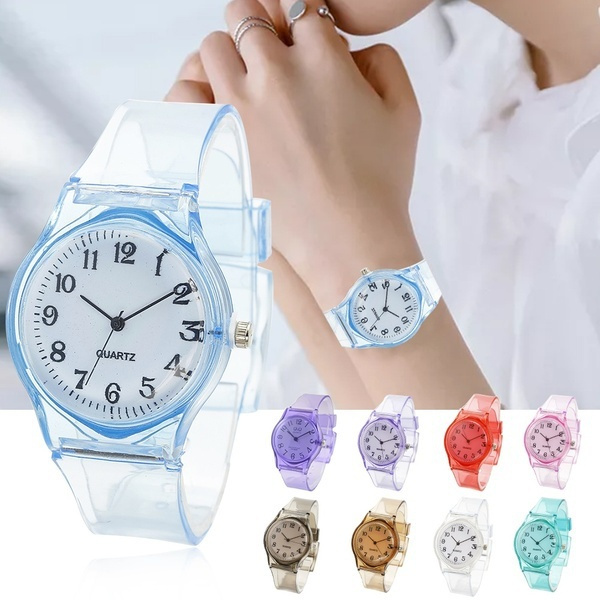 Watches Numbers Transparent Rubber Transparent Clear Cheap Rubber Watches