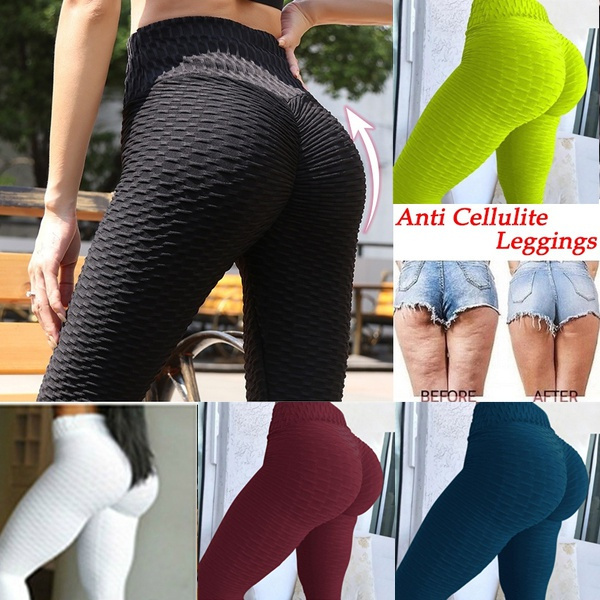 Buy SLIMBELLE High Waist Yoga Pants Scrunched Booty Leggings for Women Anti Cellulite  Workout Running Butt Lift Tights Green M at Amazon.in