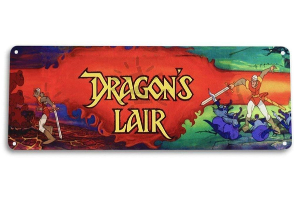 TIN SIGN Dragon's Lair Arcade Game Room Art Marquee Console Metal Décor B027 